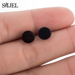 Hip hop Black Star Moon Stud Earring Fashion Jewelry Best Gift for Friend Girl