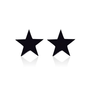 Hip hop Black Star Moon Stud Earring Fashion Jewelry Best Gift for Friend Girl