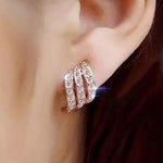 Load image into Gallery viewer, Women Fashion Jewelry Gold Silver Rhinestones Earrings Gift for Party and Best Friend
