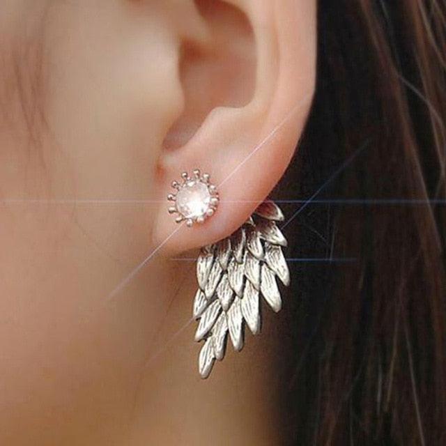 Women Fashion Jewelry Gold Silver Rhinestones Earrings Gift for Party and Best Friend