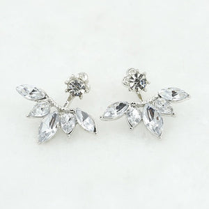 Women Fashion Jewelry Gold Silver Rhinestones Earrings Gift for Party and Best Friend