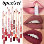 Load image into Gallery viewer, Wood Lipliner Waterproof Lady Charming Lip Liner Soft Pencil Contour Makeup Lipstick Tool
