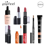 Load image into Gallery viewer, Cosmetics Kit Eyeshadow Lipstick Eyebrow Pencil Lip Gloss Makeup Brush Powder Puff with Makeup Bag
