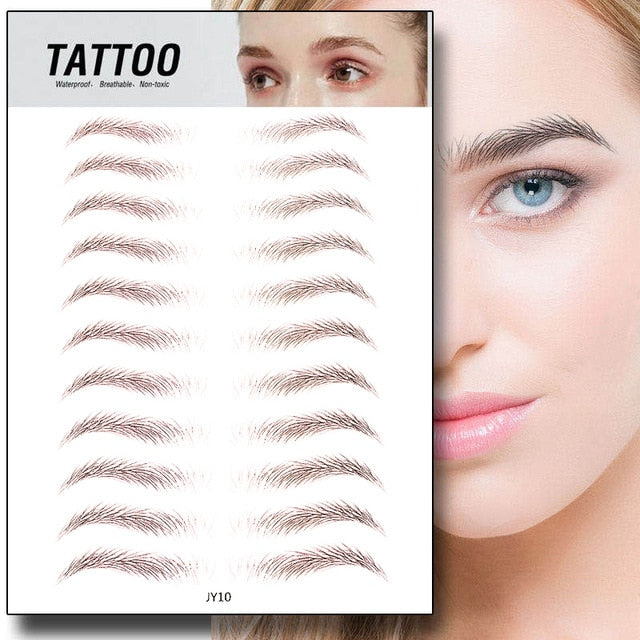 6D Waterproof Embroidery Eyebrow Tattoo Sticker Makeup Supplies