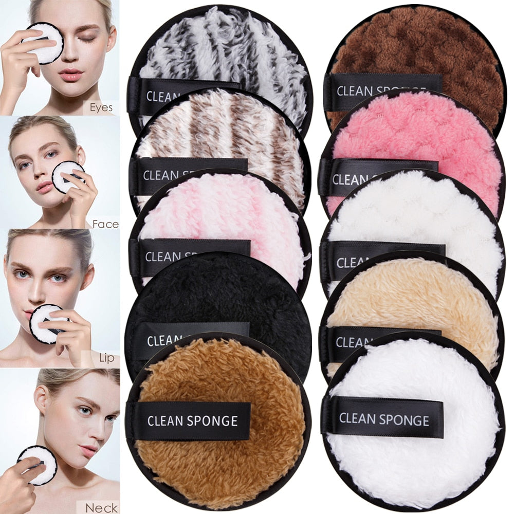 Microfiber Washable Cleansing Sponge Make up Wipes Facial Cleansing Towel