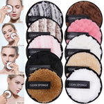 Load image into Gallery viewer, Microfiber Washable Cleansing Sponge Make up Wipes Facial Cleansing Towel
